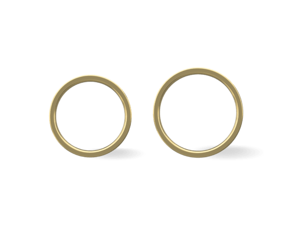 Alianças de Casamento Anatômica Ouro 18k - Imagem 3