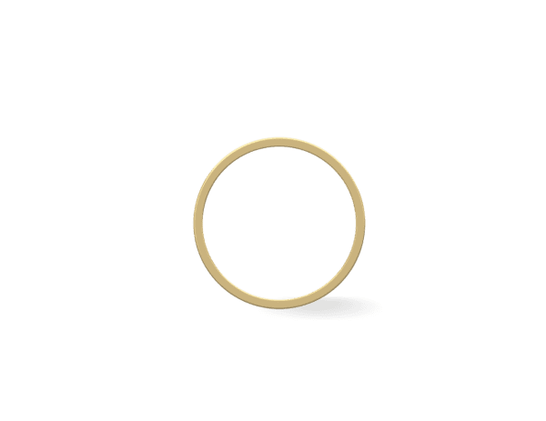 Aliança de Casamento Quadrada Friso Ouro 18k - Imagem 4