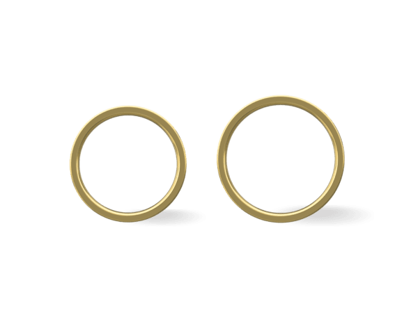 Alianças de Casamento Quadrada Ouro 18k - Imagem 3